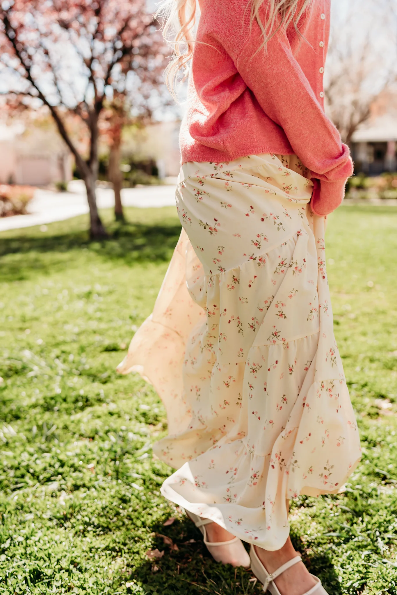 THE LARISSA FLORAL PRINT SKIRT IN YELLOW - Image 4