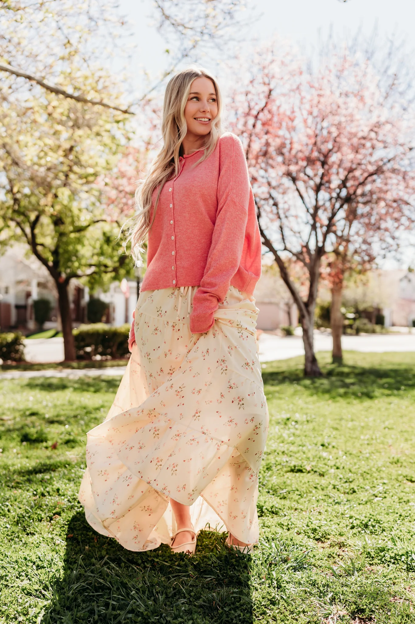 THE LARISSA FLORAL PRINT SKIRT IN YELLOW - Image 6