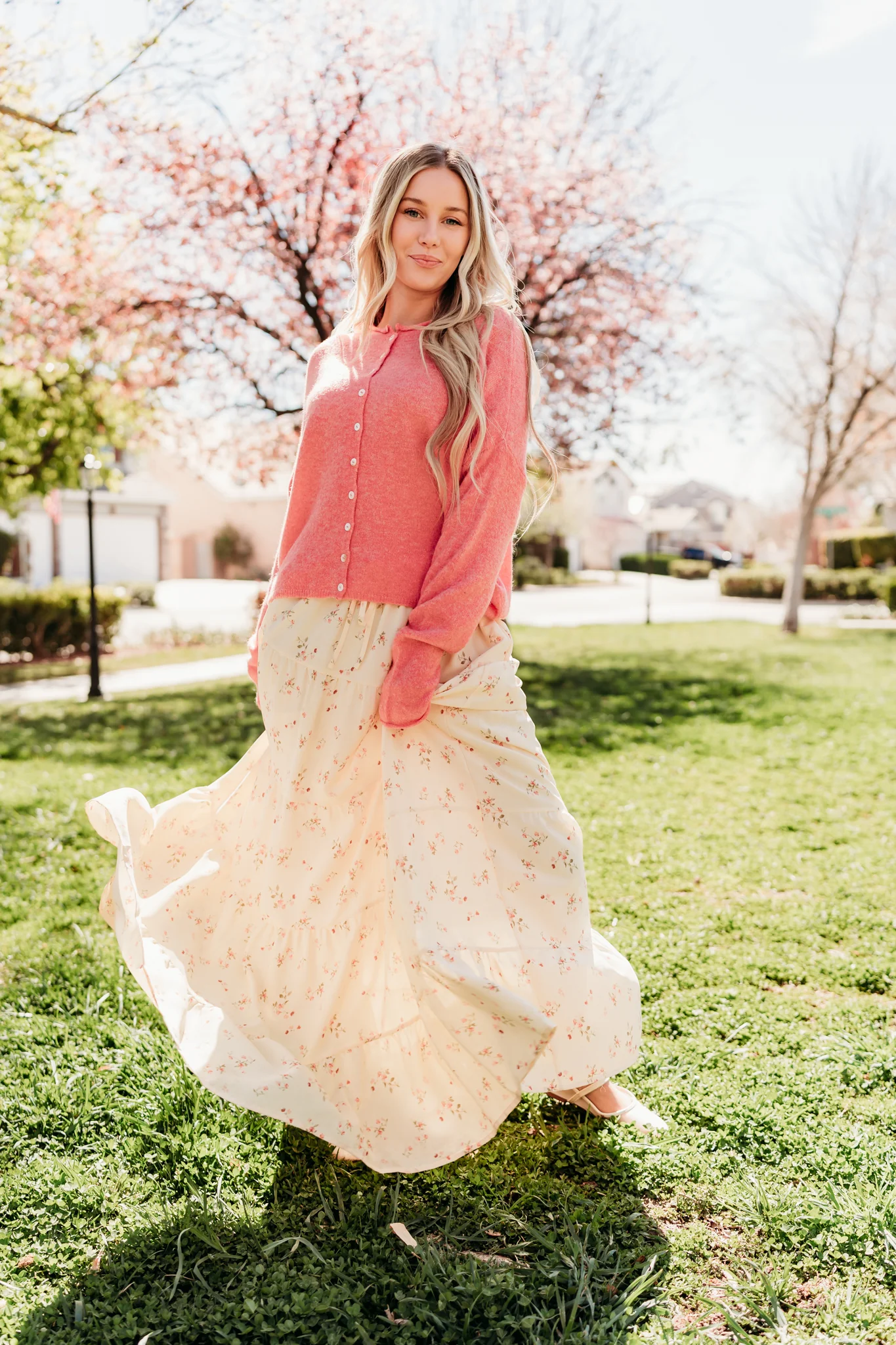 THE LARISSA FLORAL PRINT SKIRT IN YELLOW - Image 7