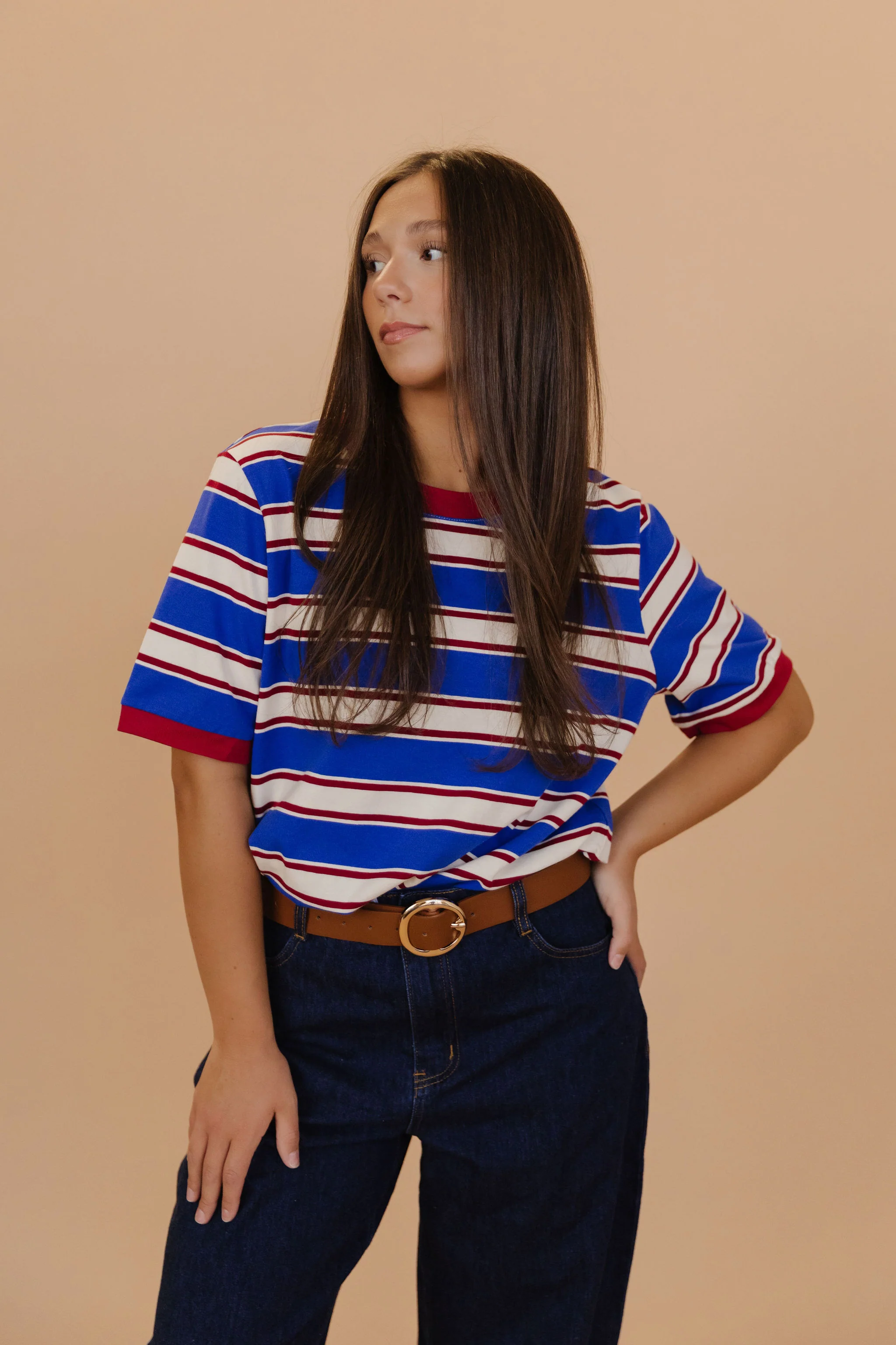 THE LYRA ROLL UP BARREL JEANS IN DARK DENIM - Image 6