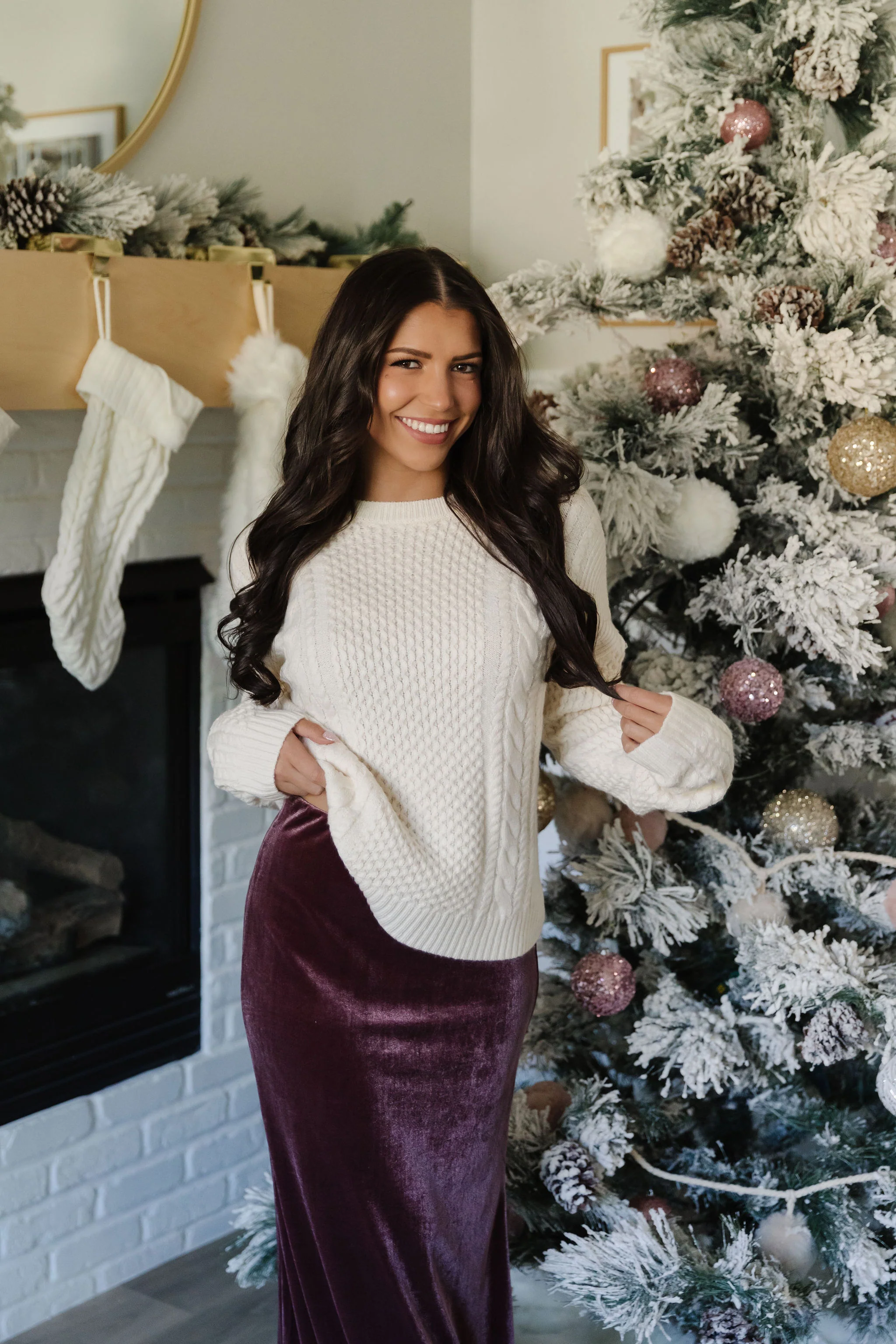 THE LYSANDRA KNIT SWEATER IN CREAM - Image 3