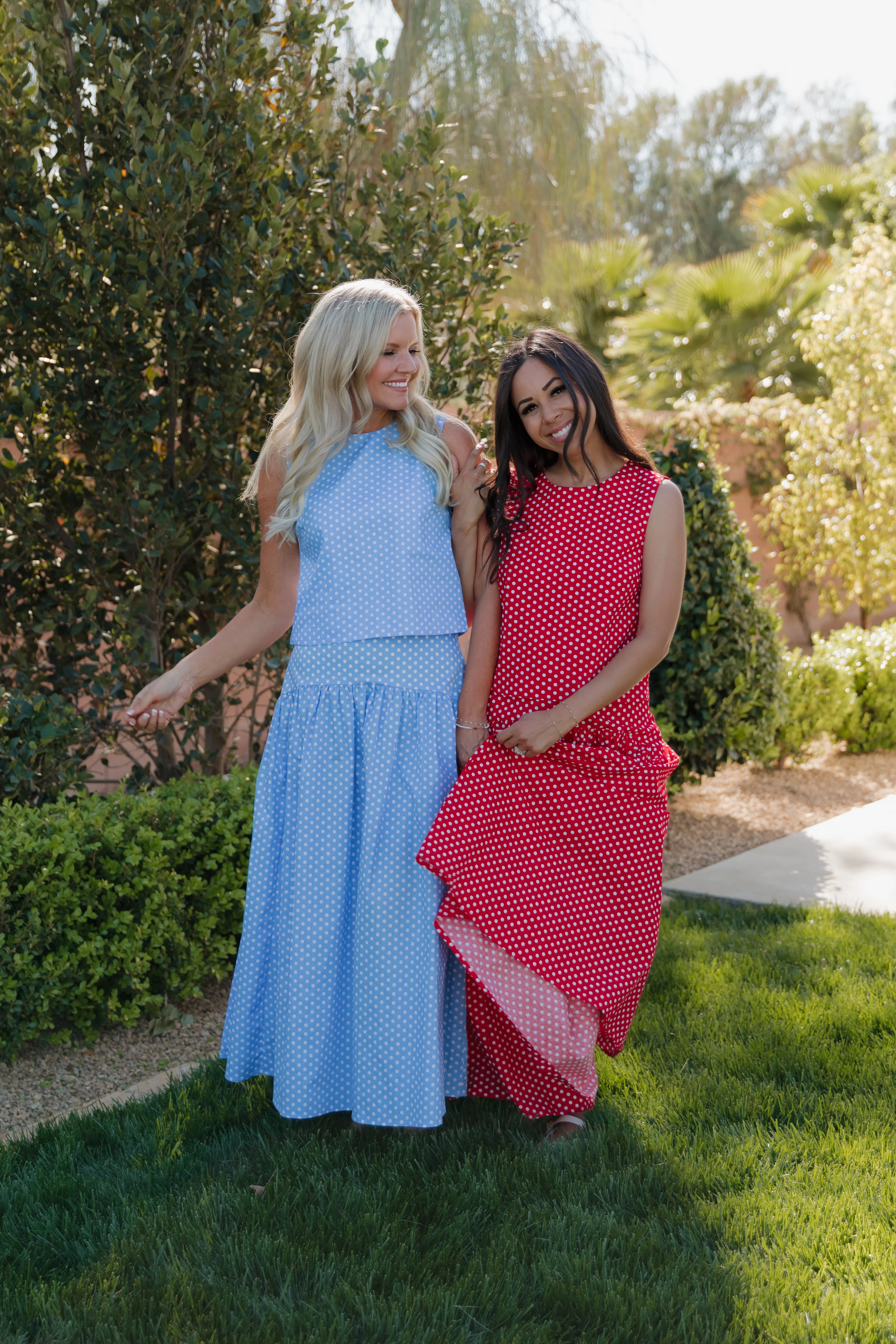 THE MAKAYLA POLKA DOT SKIRT IN RED - Image 9