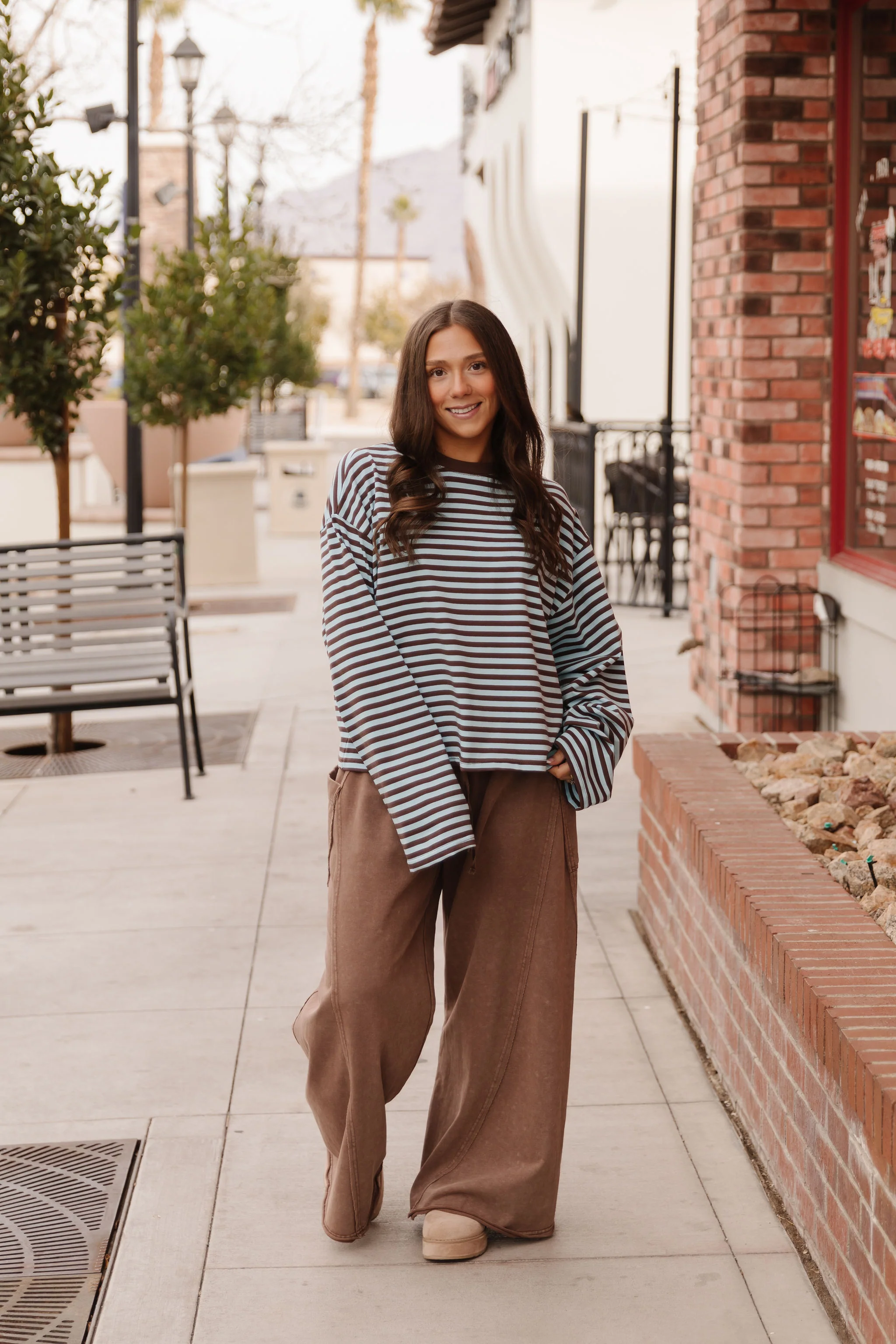 THE NEHEMIA STRIPED TOP IN SKY BLUE - Image 4