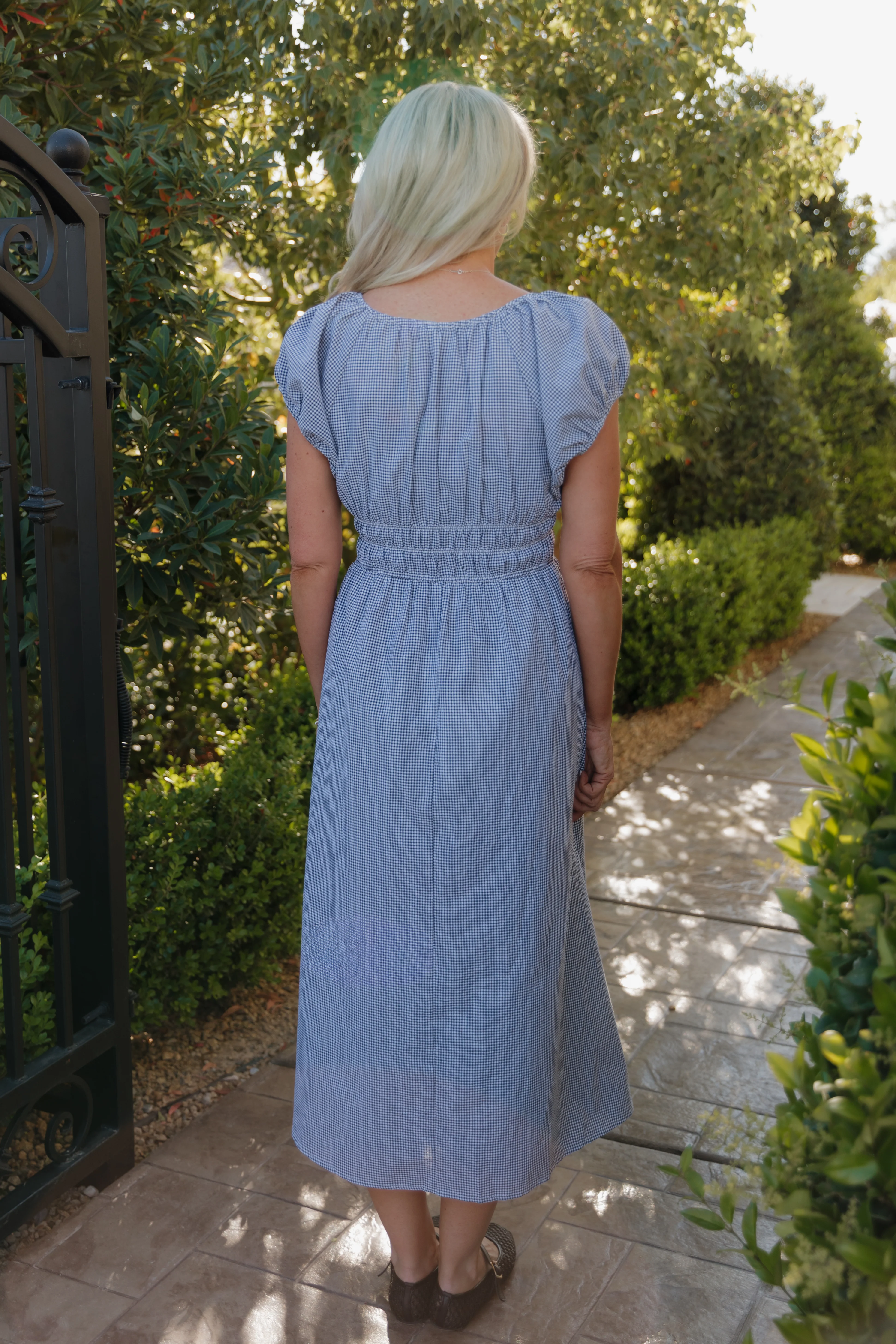 THE NELLIE GINGHAM DRESS IN BLACK - Image 5
