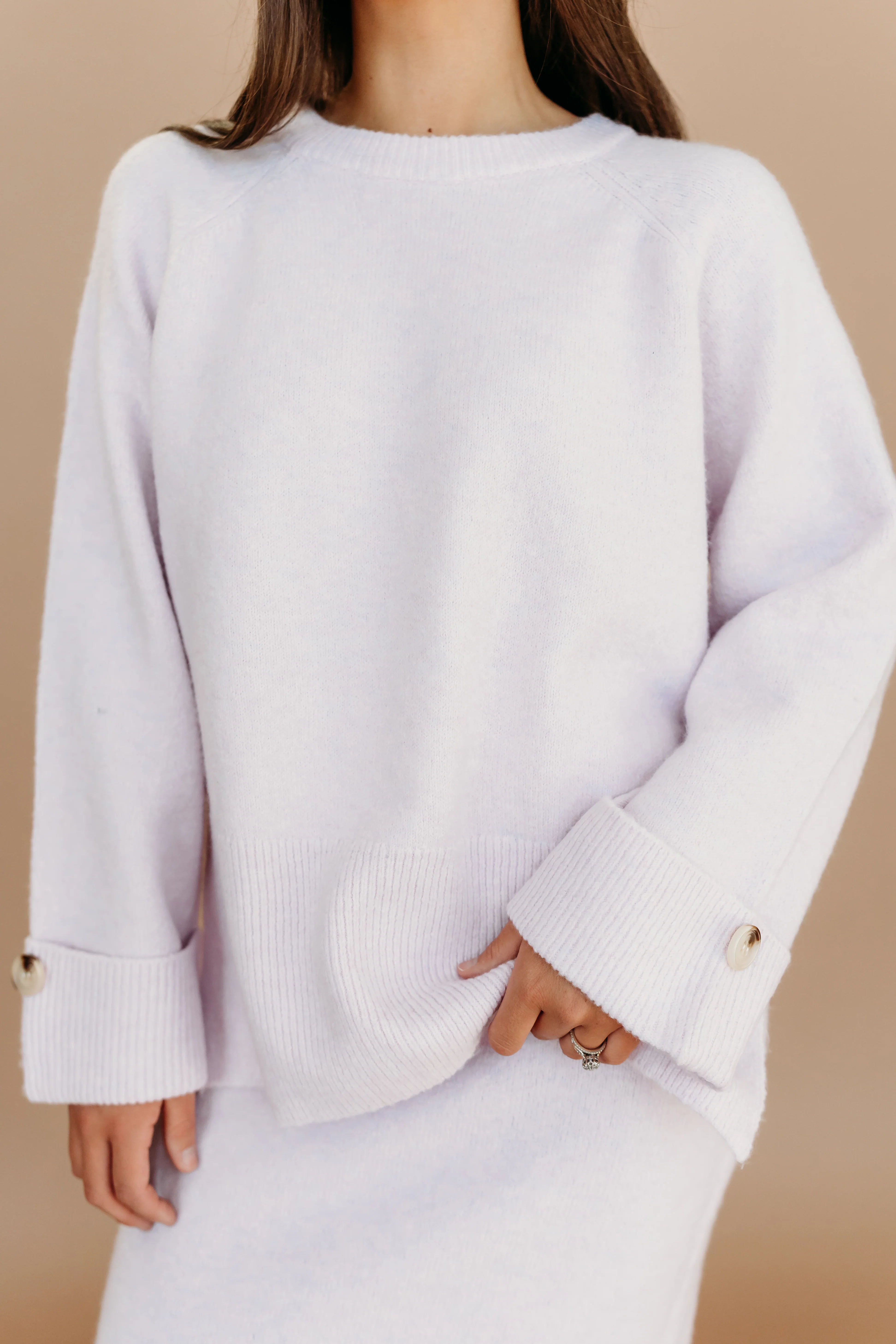 THE PAIGE SWEATER SET IN PURPLE - Image 3