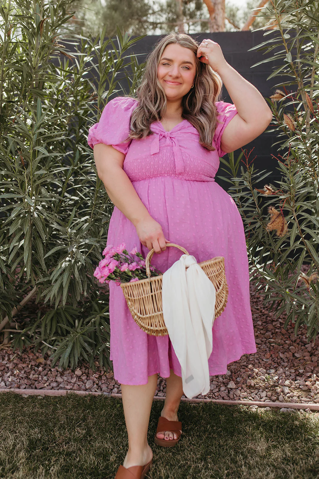 THE PAISLEY TIE FRONT SWISS DAISY DRESS IN ORCHID BY PINK DESERT - Image 12