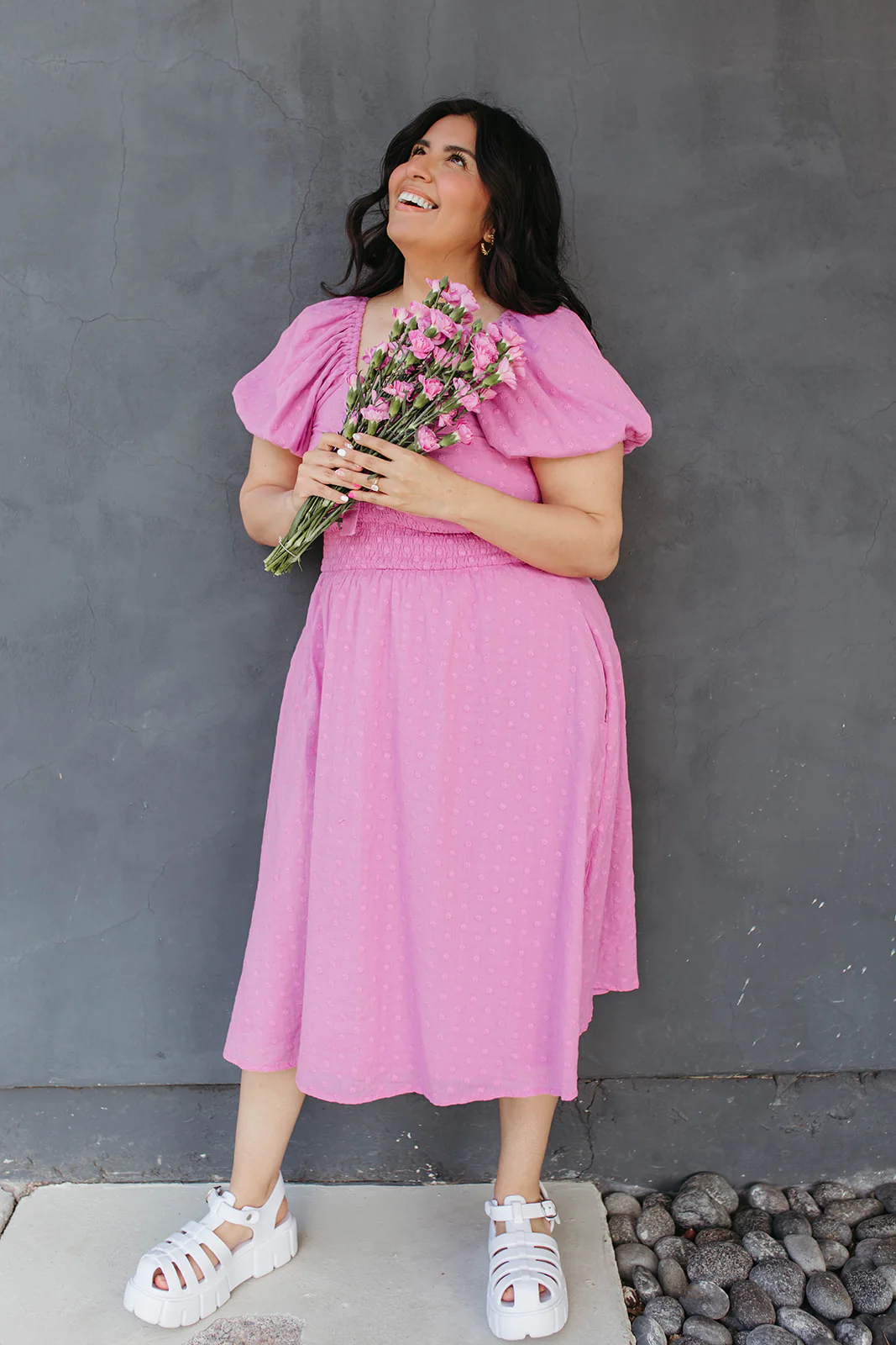 THE PAISLEY TIE FRONT SWISS DAISY DRESS IN ORCHID BY PINK DESERT - Image 16