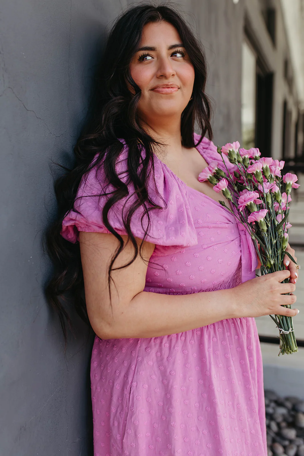 THE PAISLEY TIE FRONT SWISS DAISY DRESS IN ORCHID BY PINK DESERT - Image 25