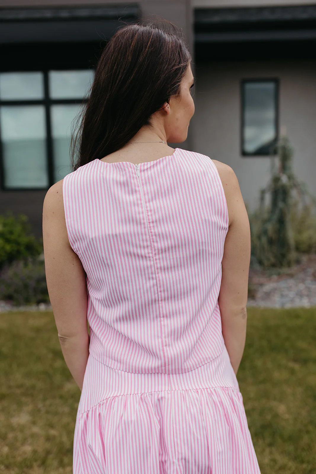 THE PRESLEY STRIPE TOP IN PINK - Image 6