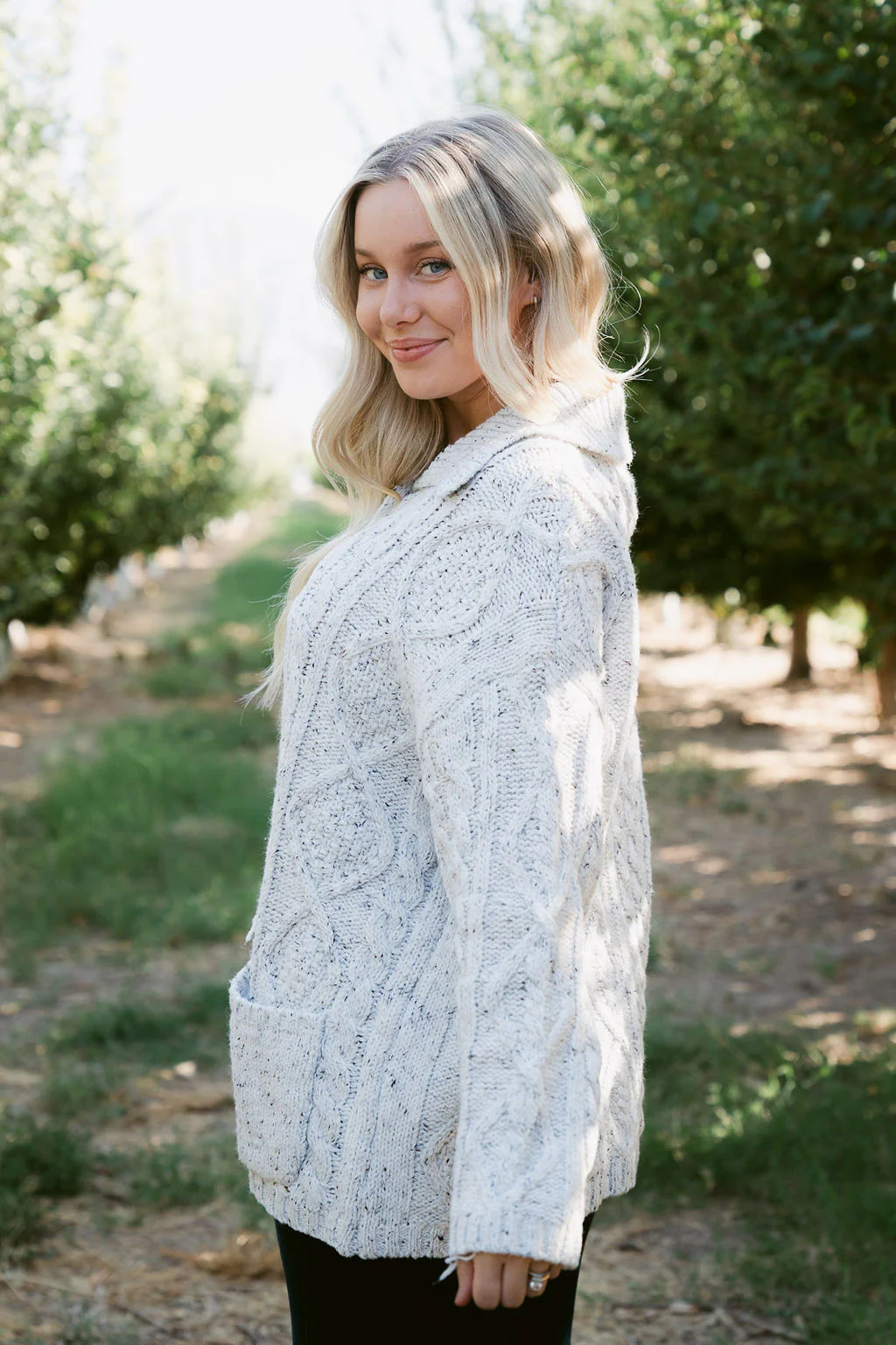 THE RACHEL OVERSIZED CARDIGAN IN GREY - Image 6