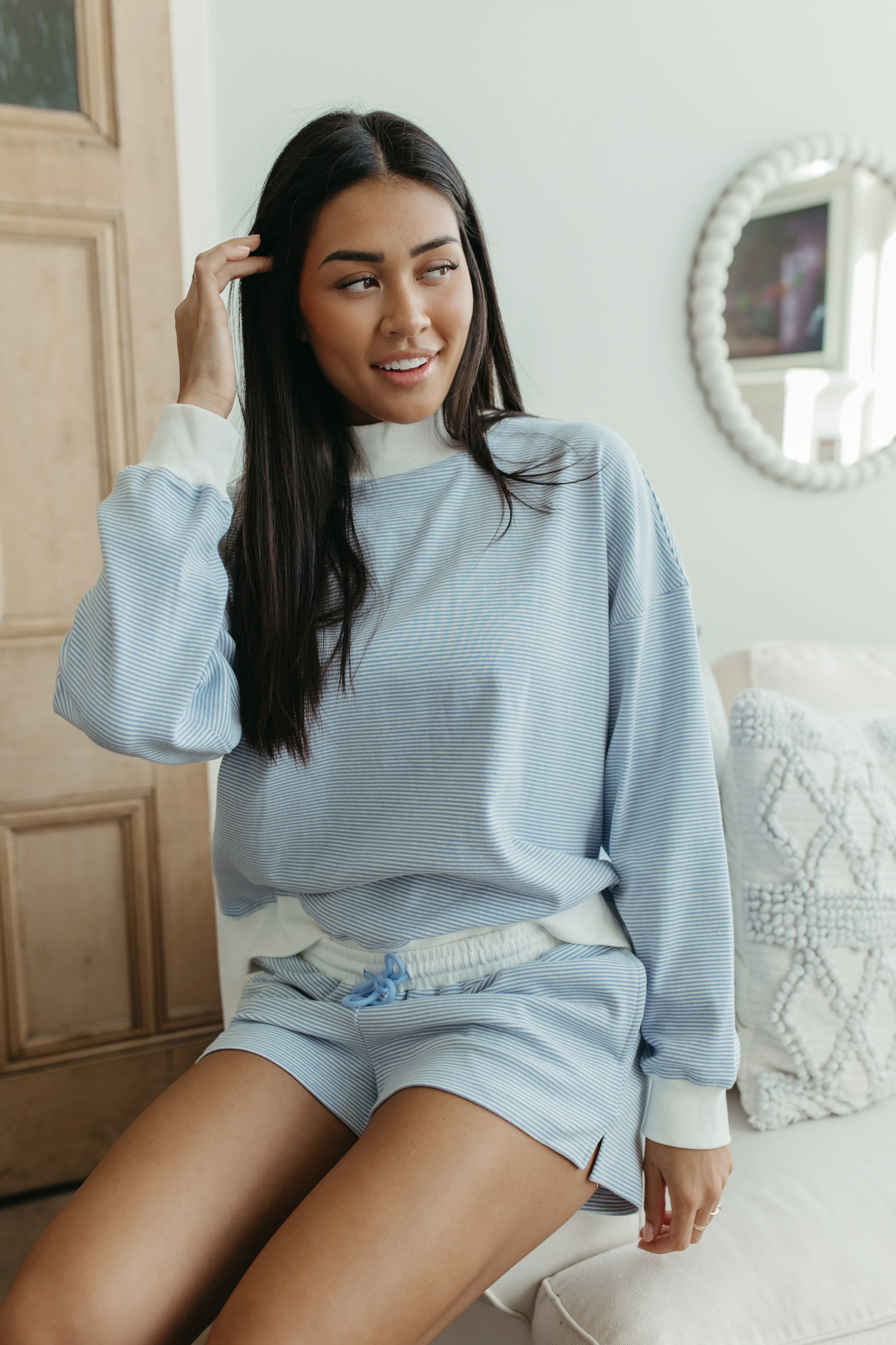 THE REESE STRIPE SET IN LIGHT BLUE - Image 2