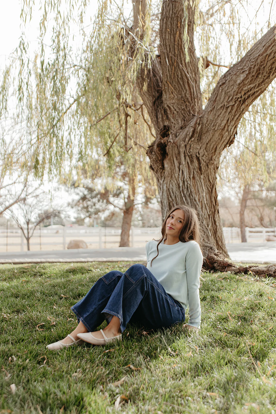 THE ROSALIE SOFT KNIT PULLOVER IN LIGHT BLUE - Image 4