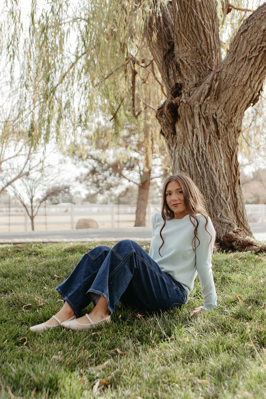 THE ROSALIE SOFT KNIT PULLOVER IN LIGHT BLUE - Image 5