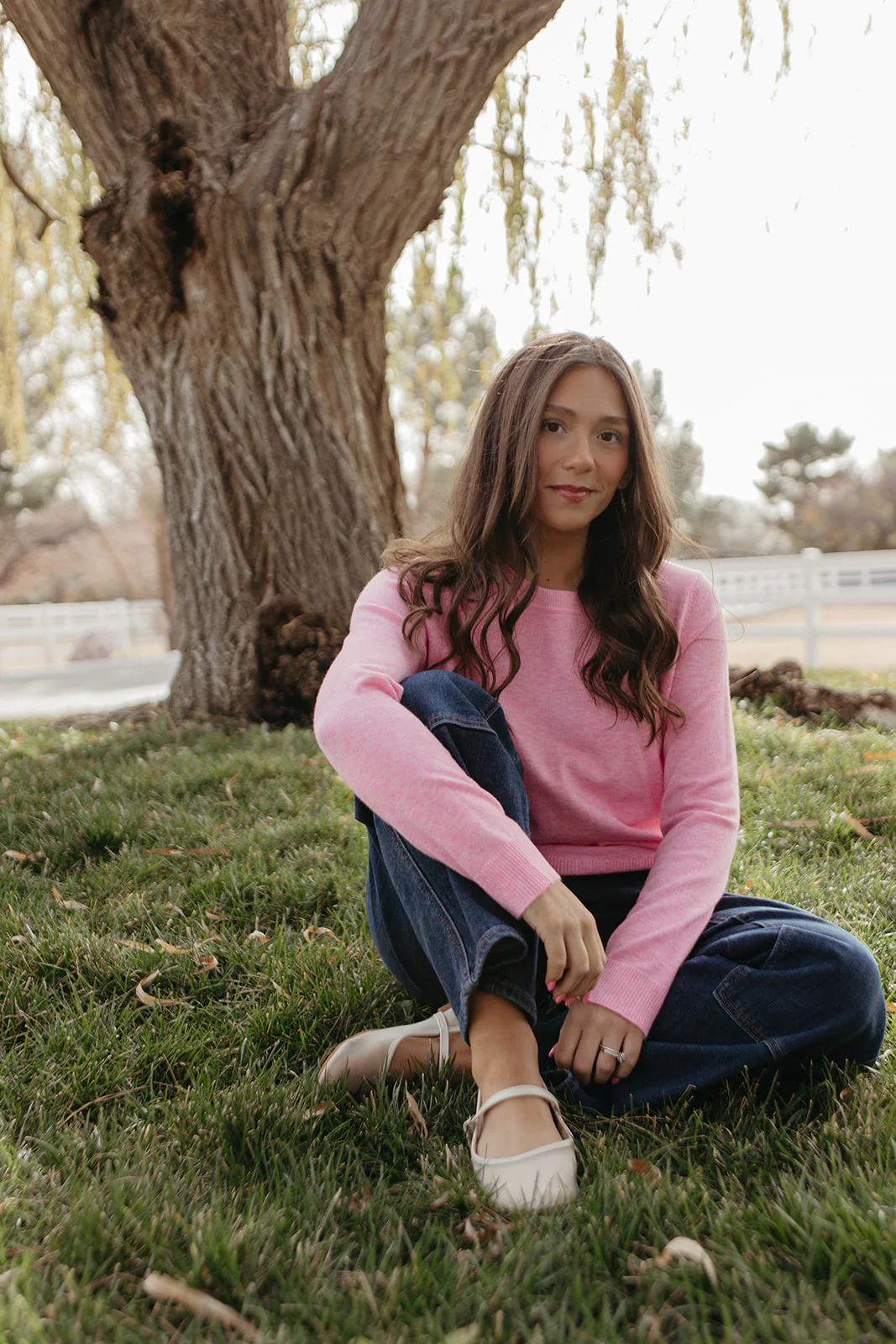 THE ROSALIE SOFT KNIT PULLOVER IN PINK - Image 2