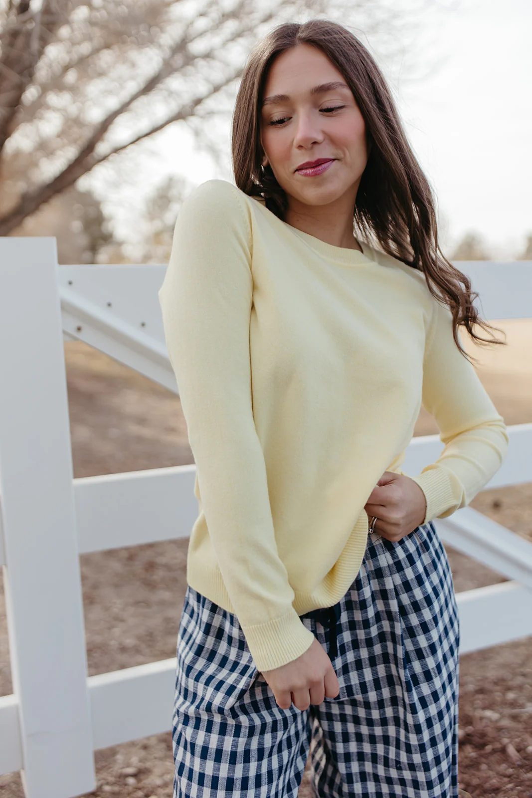 THE ROSALIE SOFT KNIT PULLOVER IN YELLOW - Image 4
