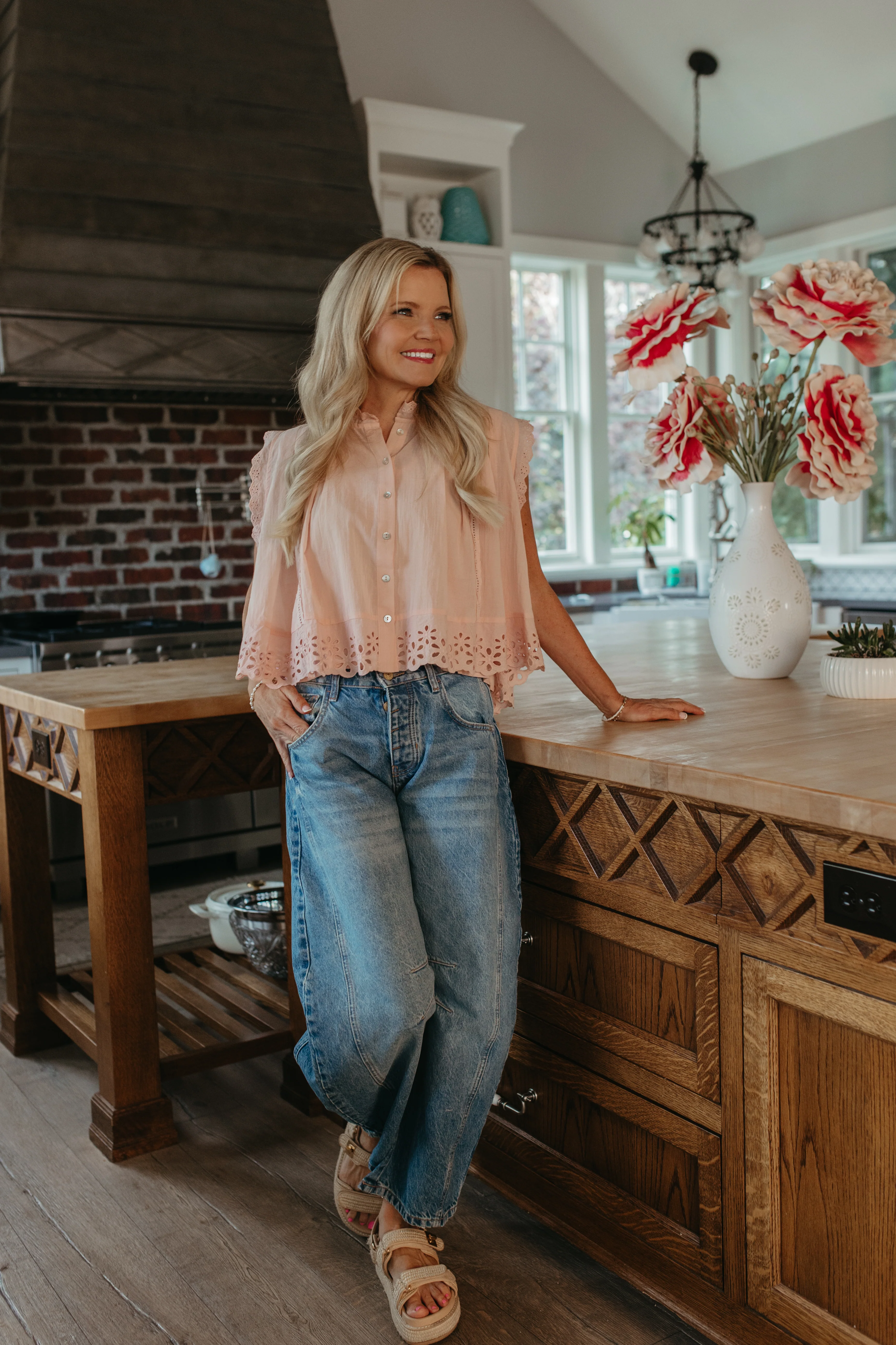 THE RYLIE COTTAGE GRACE DAISY PETAL BLOUSE TOP - Image 4