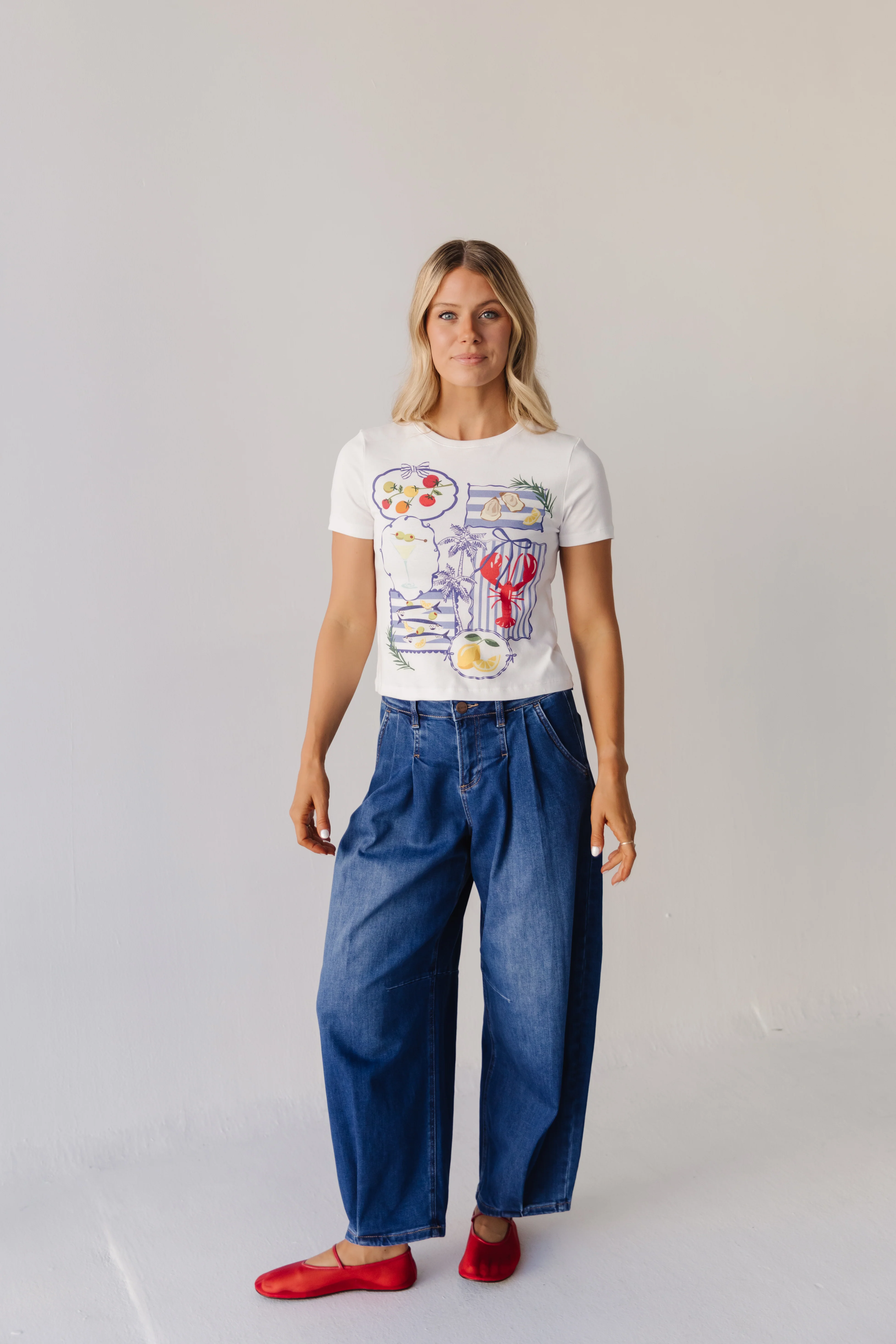 THE SANTORINI GRAPHIC BABY T-SHIRT IN WHITE - Image 6