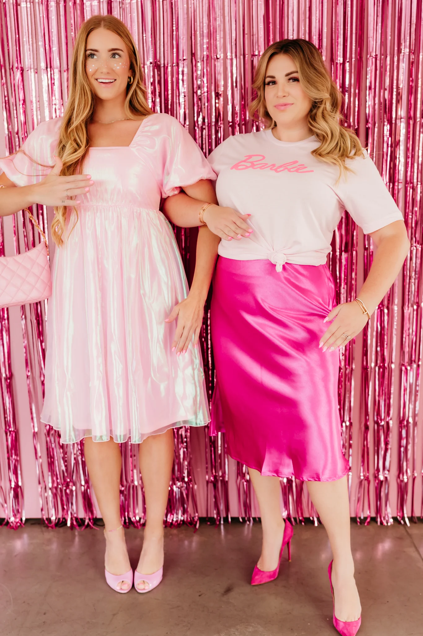 THE SATIN MIDI SKIRT IN BARBIE PINK PLUS SIZE - Image 7
