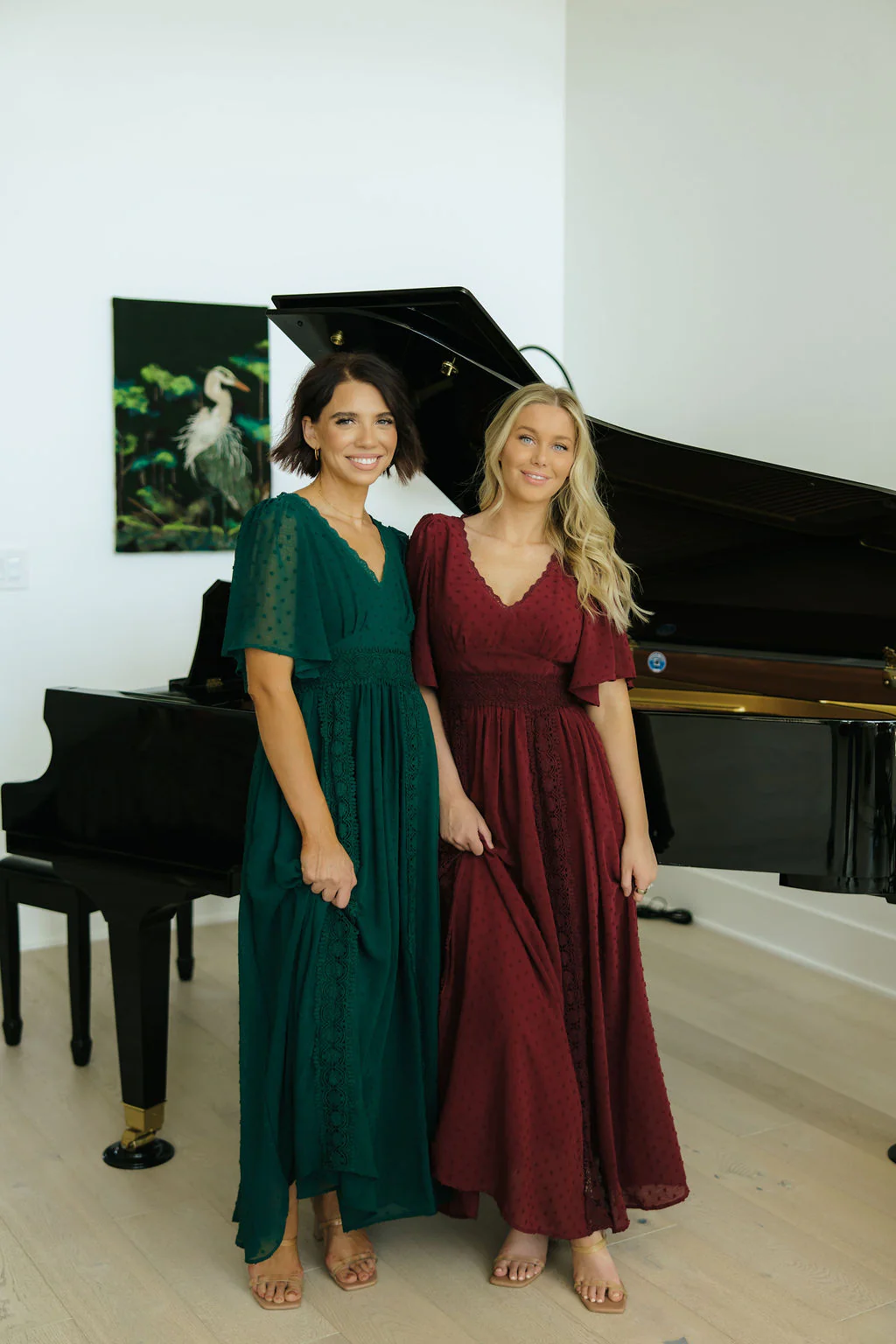 THE SERAFINA MAXI DRESS IN BURGUNDY - Image 9