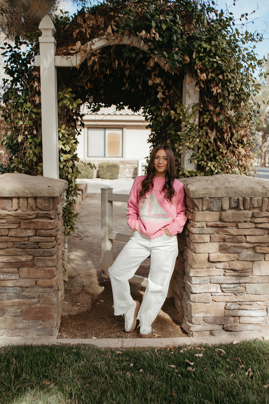THE SET SAIL SWEATER IN PINK - Image 3