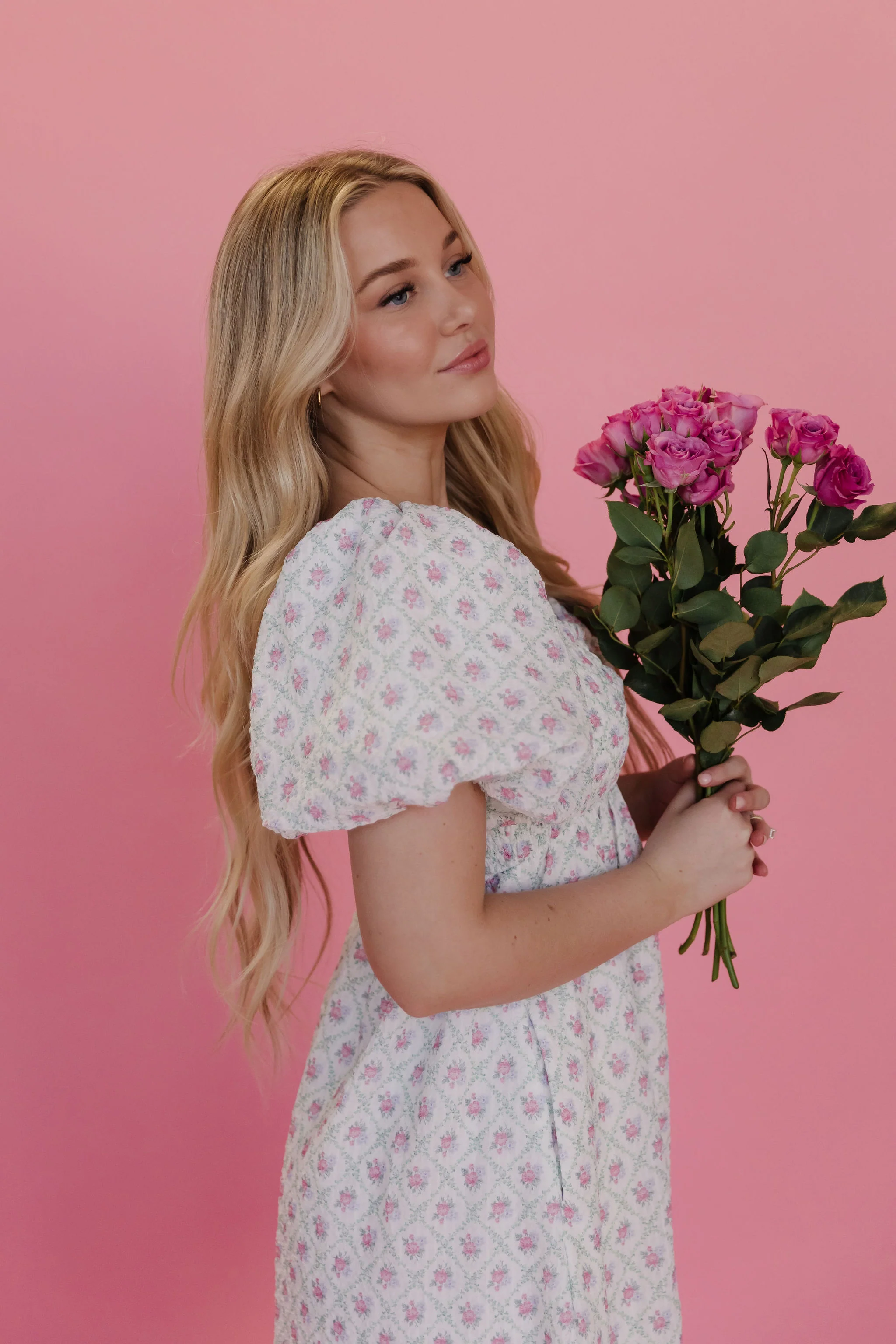 THE SHERIANN FLORAL DRESS IN PINK - Image 5