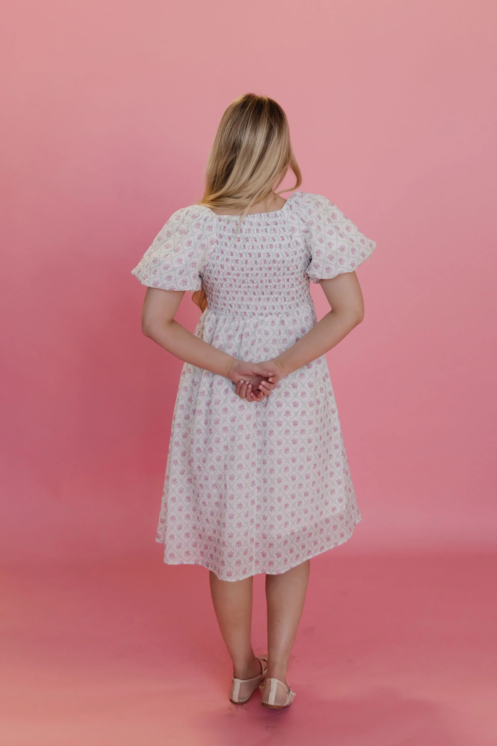 THE SHERIANN FLORAL DRESS IN PINK - Image 6