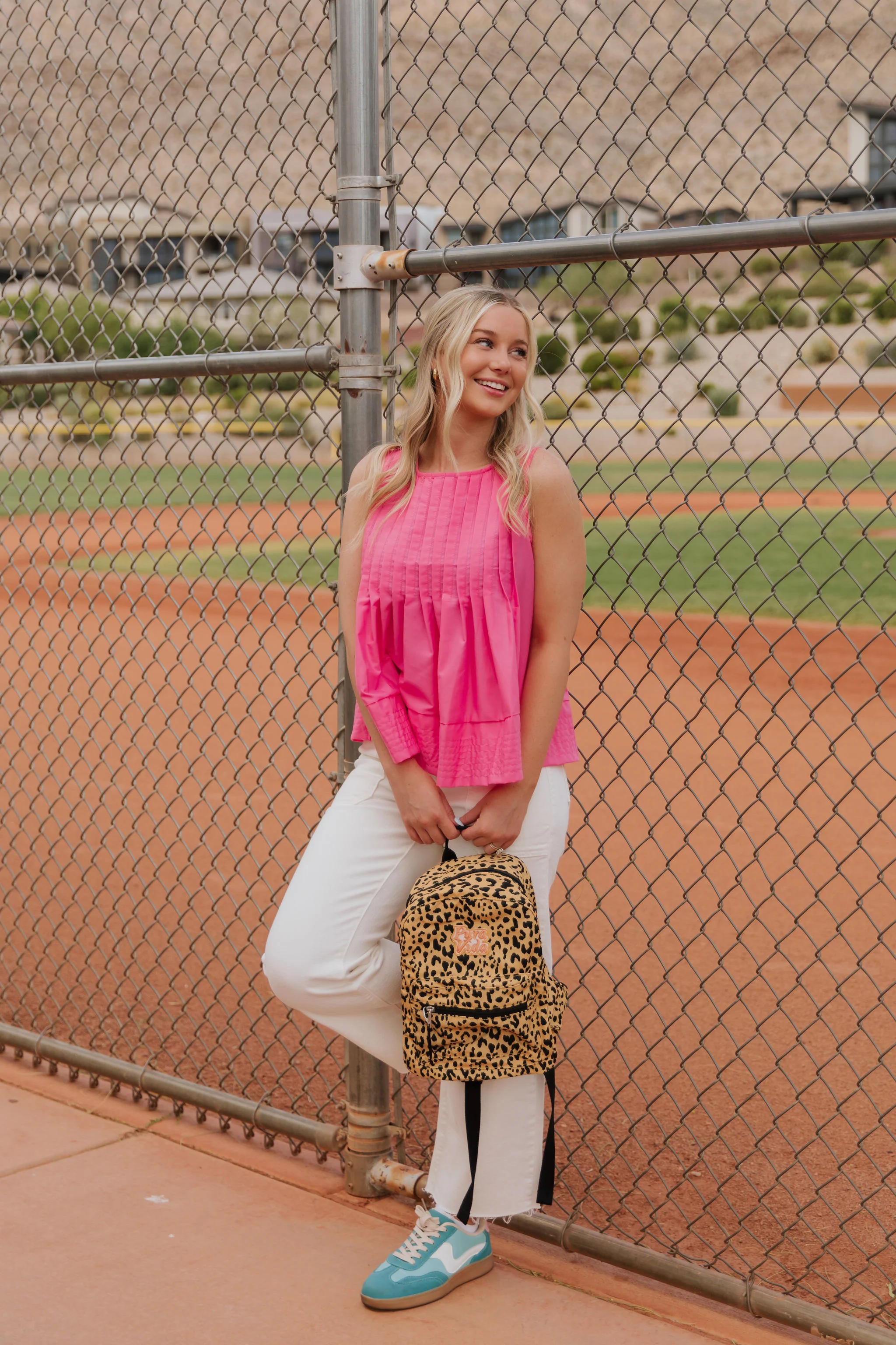 THE SKIPPER SLEEVELESS BLOUSE IN PINK - Image 2