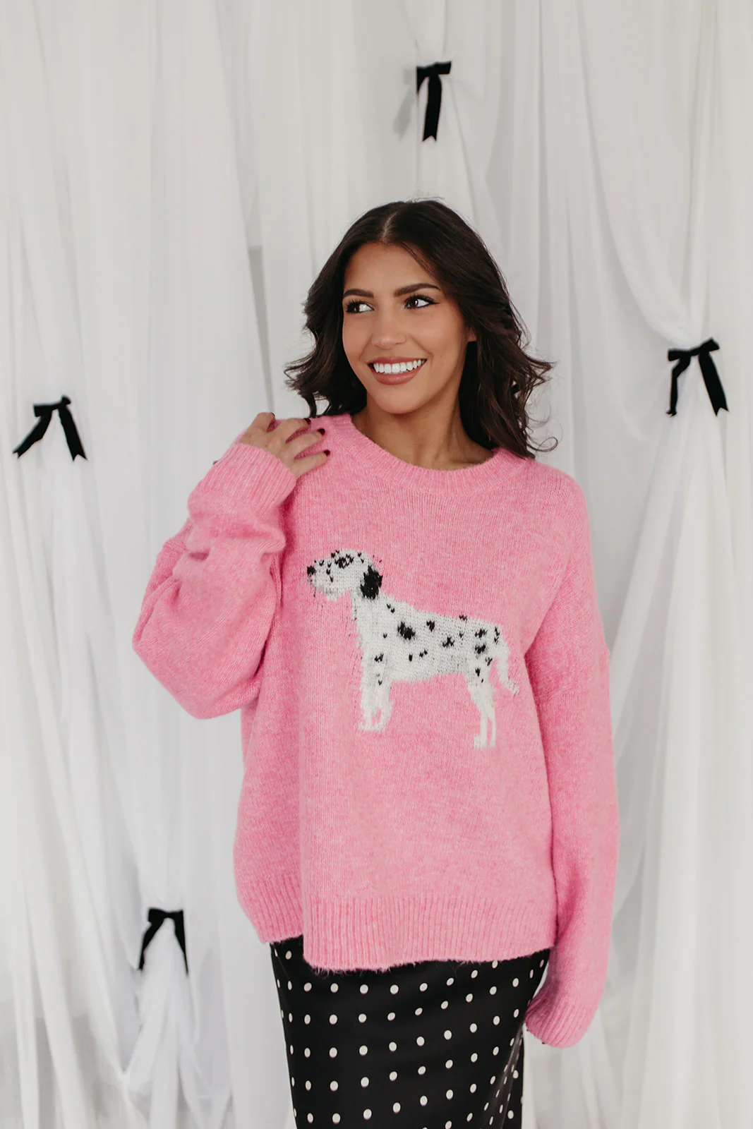 THE SONNY DALMATIAN SWEATER IN PINK - Image 3