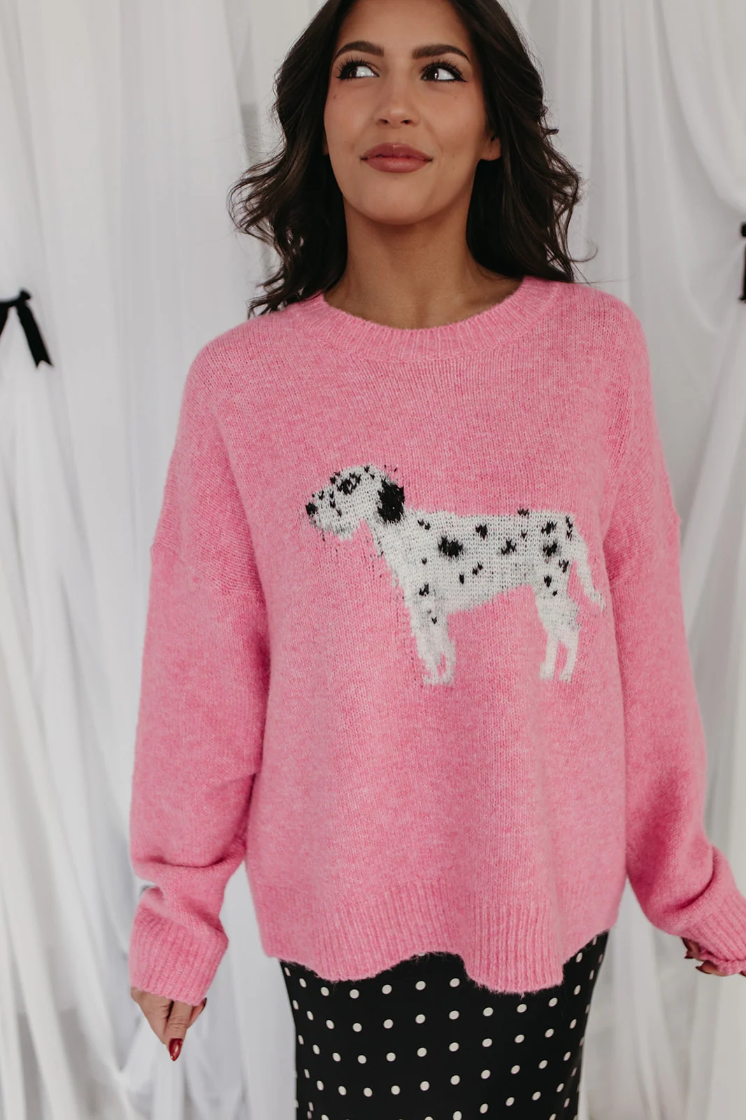 THE SONNY DALMATIAN SWEATER IN PINK - Image 5