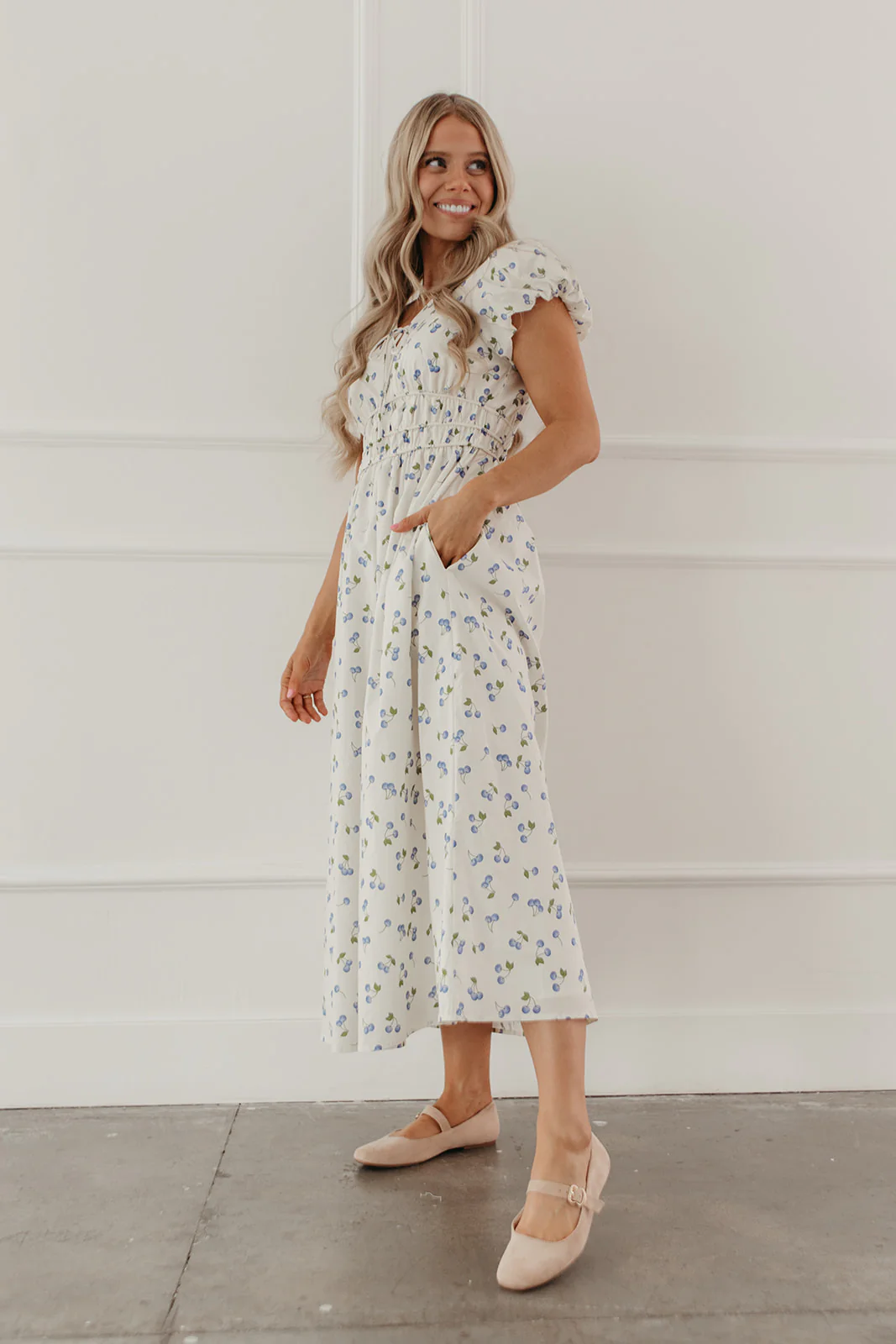 THE SUMMER BERRY MIDI DRESS IN BLUEBERRY - Image 4