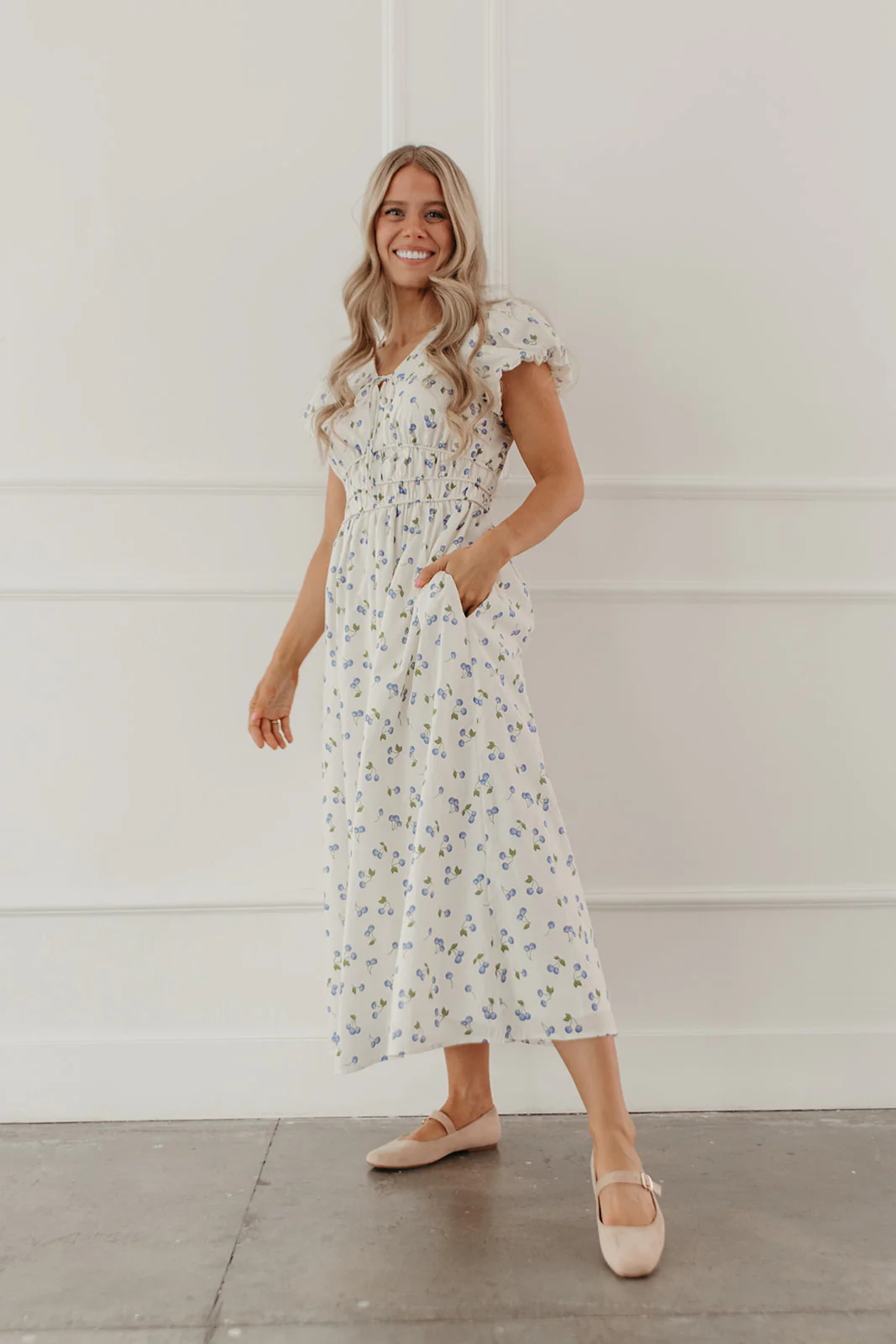THE SUMMER BERRY MIDI DRESS IN BLUEBERRY - Image 9