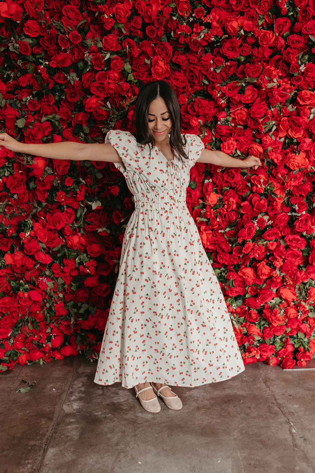 THE SUMMER BERRY MIDI DRESS IN CHERRY - Image 5