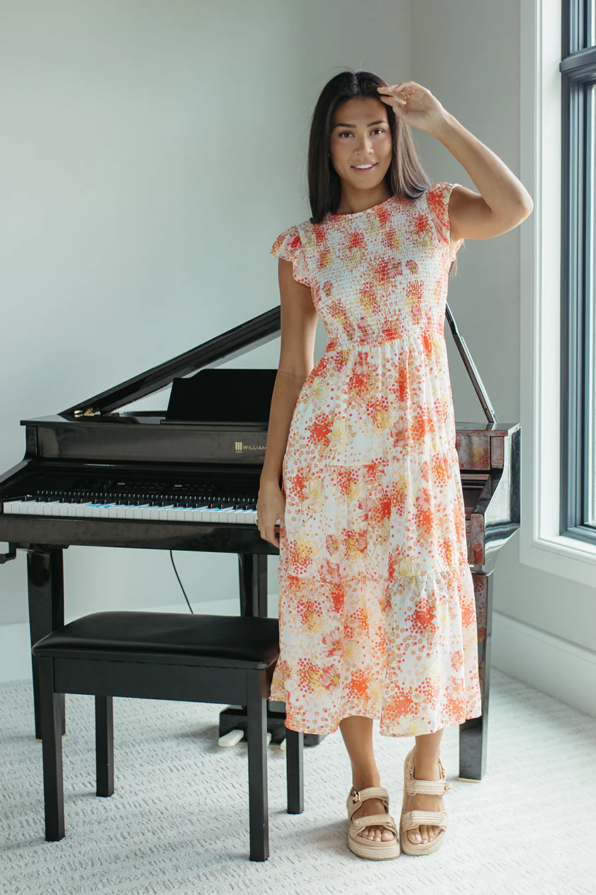 THE TESSA SMOCKED FLORAL DRESS