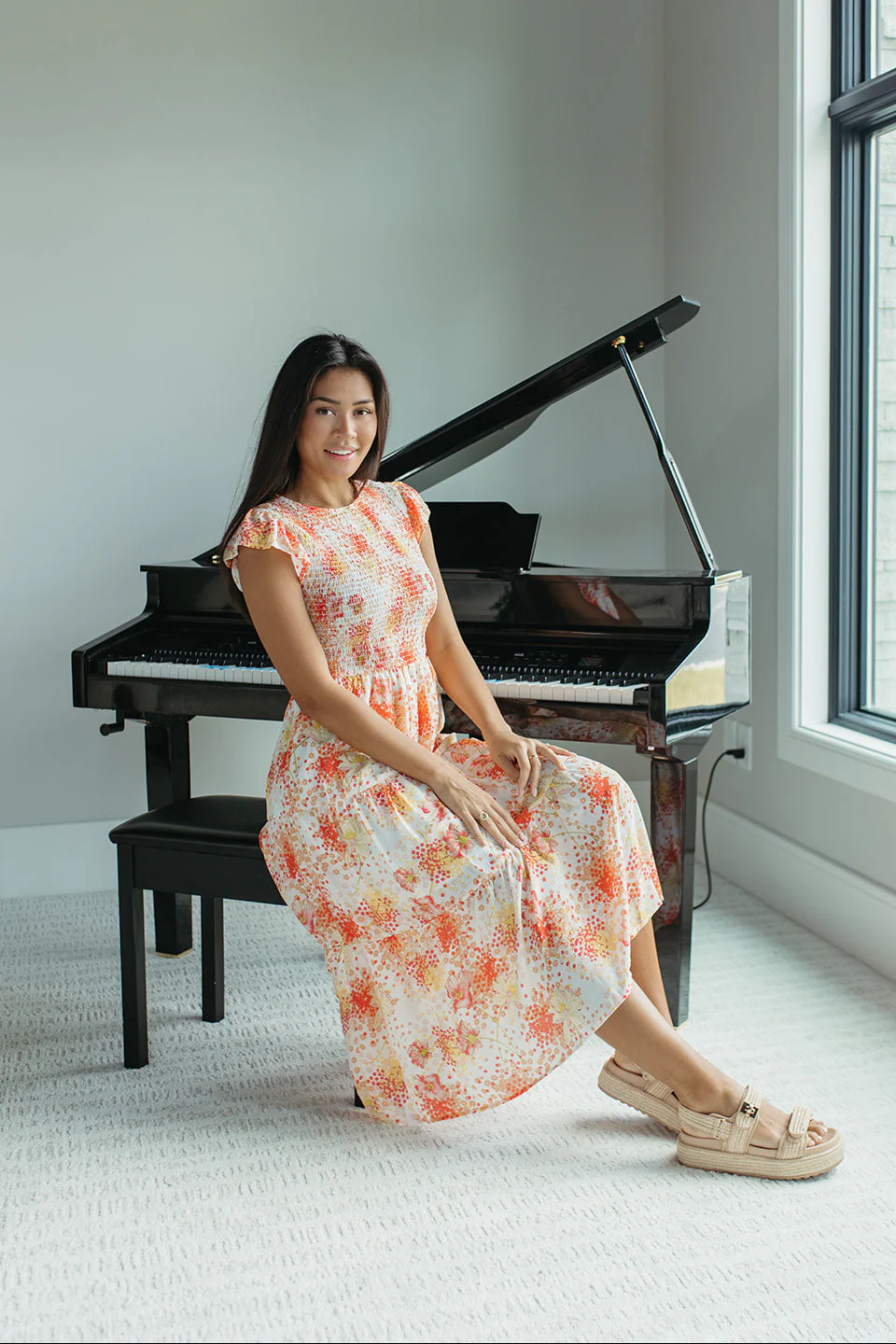 THE TESSA SMOCKED FLORAL DRESS - Image 2