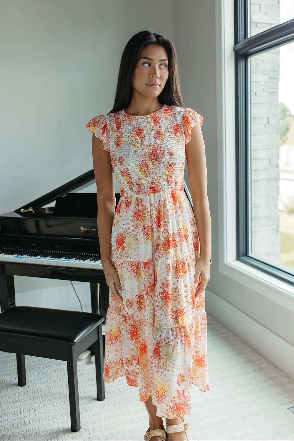 THE TESSA SMOCKED FLORAL DRESS - Image 4