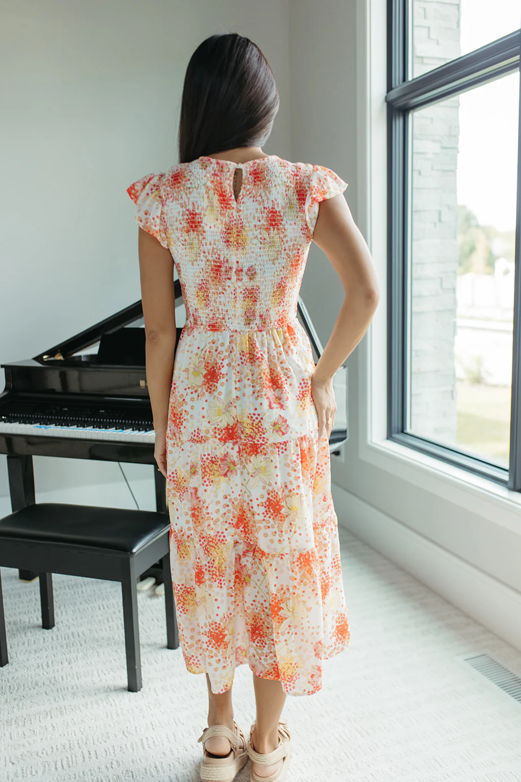 THE TESSA SMOCKED FLORAL DRESS - Image 5