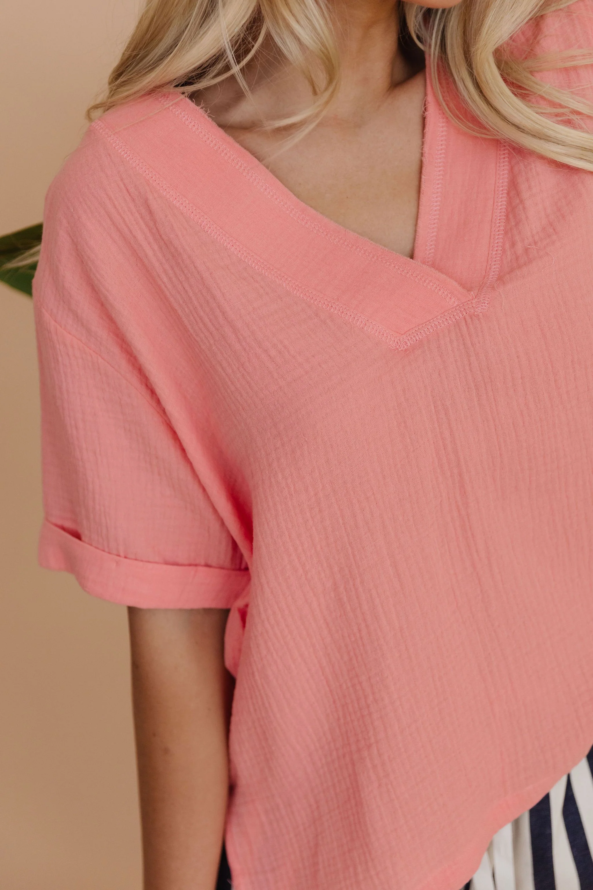 THE TRUDIE TOP IN CORAL - Image 2
