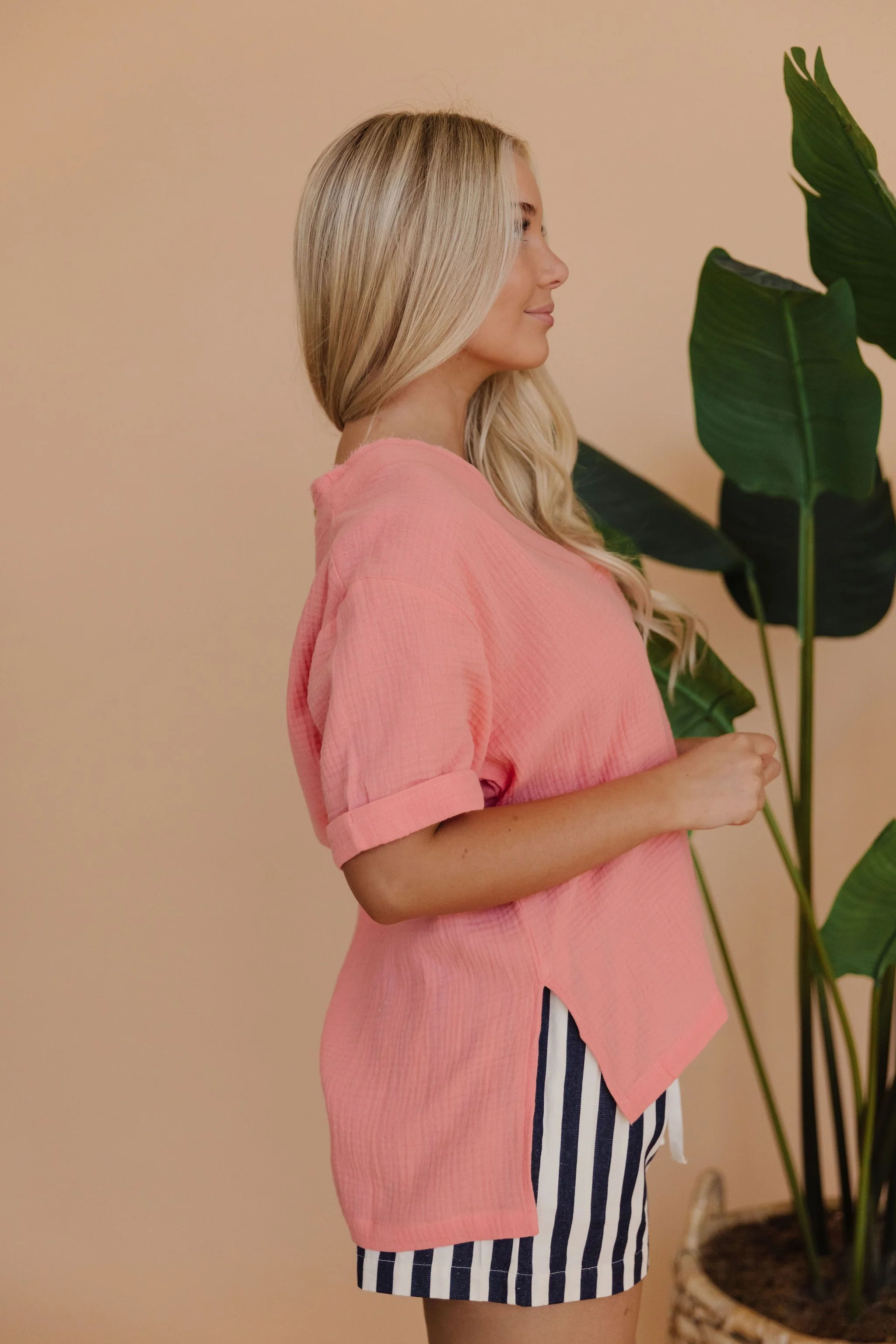 THE TRUDIE TOP IN CORAL - Image 5