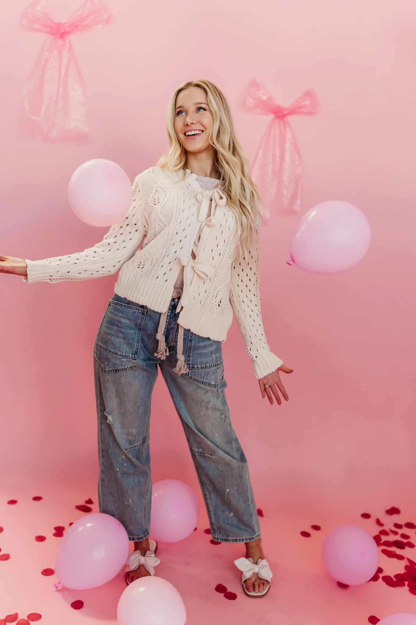 THE WINRY BRAIDED WAIST PANTS IN LIGHT WASH - Image 4
