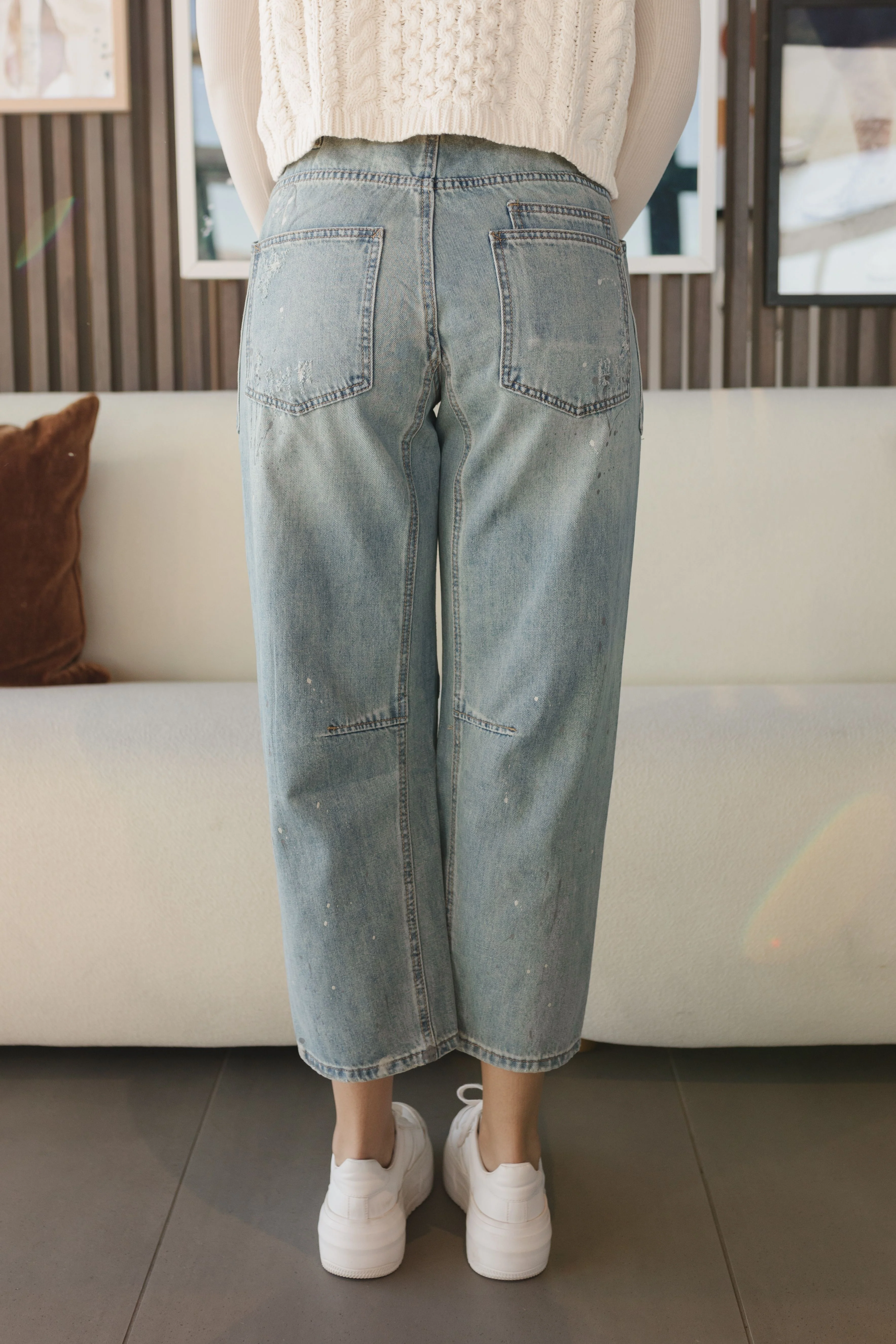 THE WINRY BRAIDED WAIST PANTS IN LIGHT WASH - Image 9